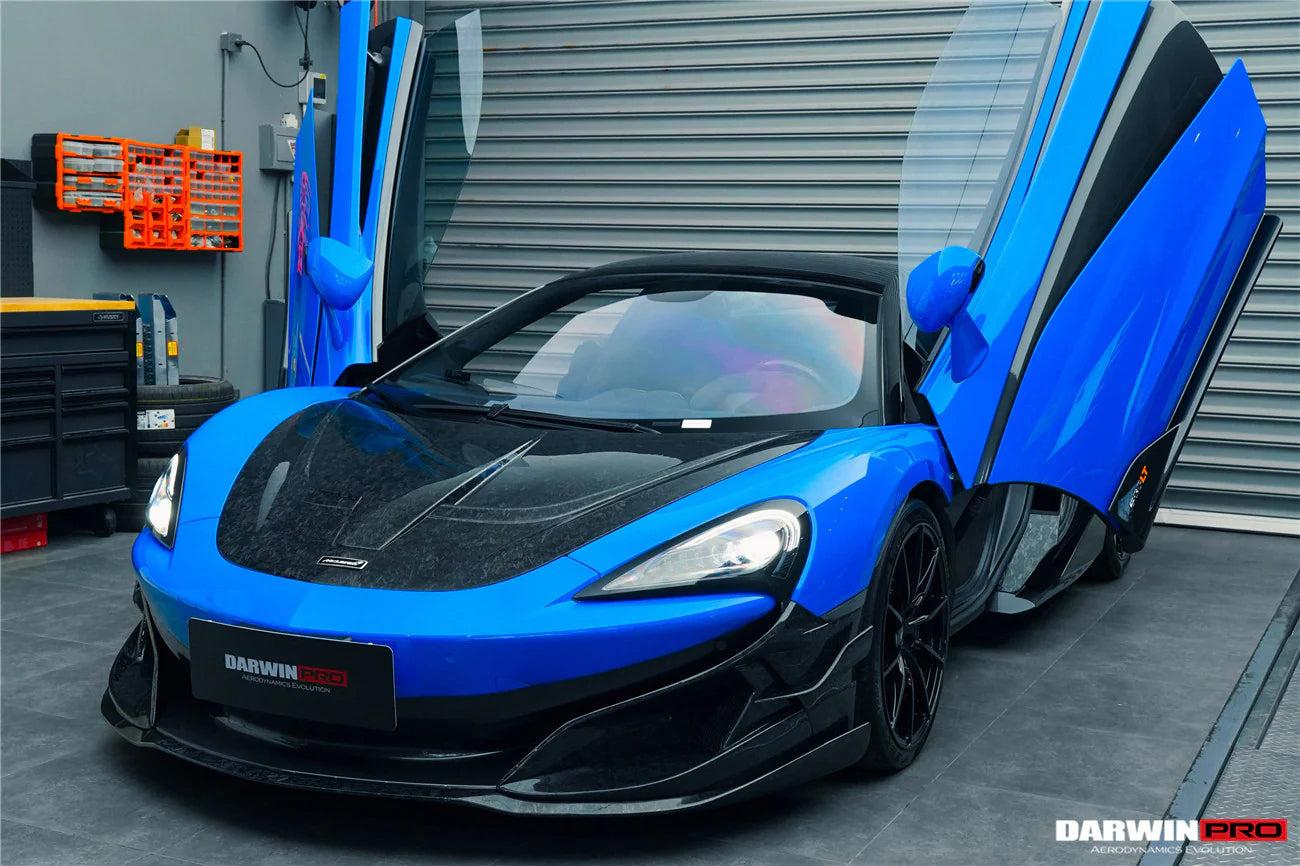 AUTHENTIC DARWINPRO CARBON HOOD BONNET BKSSII for MCLAREN 540C 570S 570GT 600LT 2015 - 2021
Set includes:

Hood Bonnet
Material: Carbon (Can be made in Forged Carbon)

NOTE: Professional installation is required