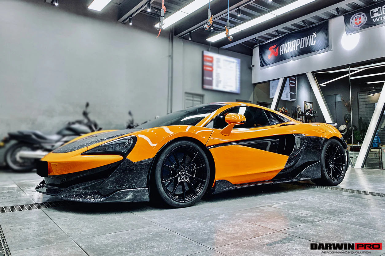 AUTHENTIC DARWINPRO CARBON REAR QUARTER PANEL SIDE SKIRTS for MCLAREN 600LT 2018 - 2021
Set includes:

Rear Quarter Panel Side Skirts
Material: Carbon

NOTE: Professional installation is required