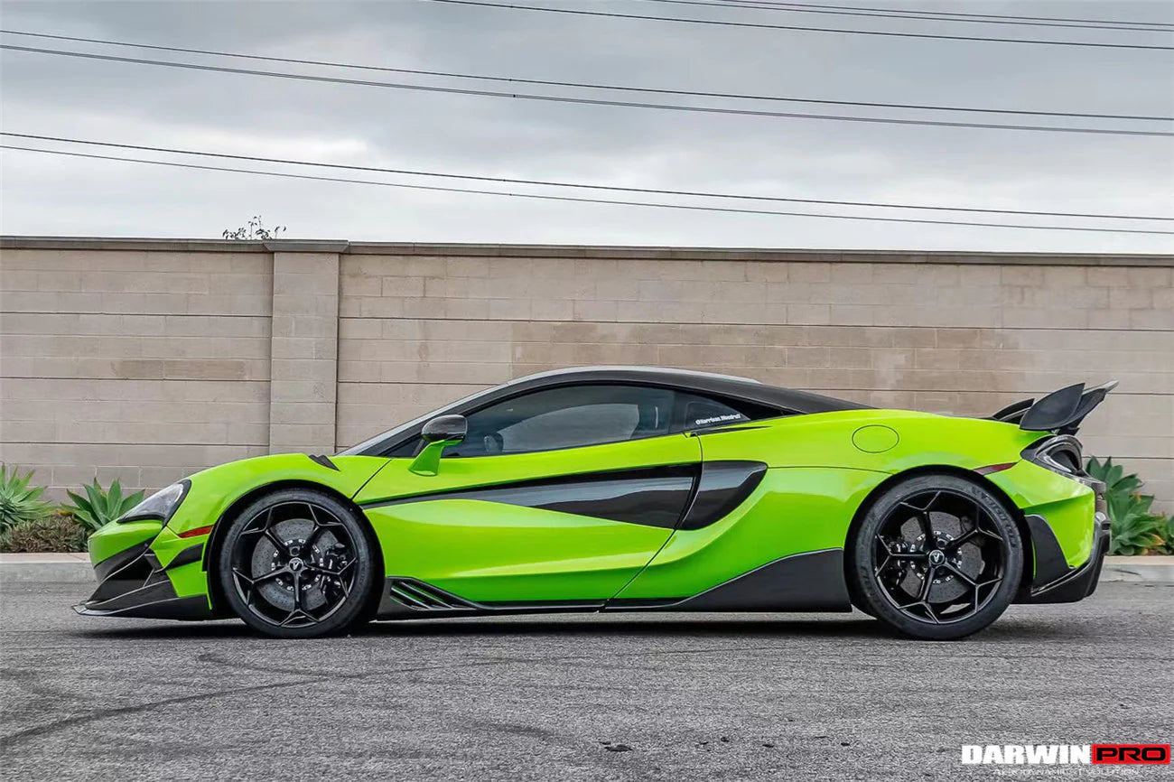 AUTHENTIC DARWINPRO CARBON REAR BUMPER CANARDS for MCLAREN 600LT 2018 - 2021
Set includes:

Rear Bumper Canards
Material: Carbon

NOTE: Professional installation is required