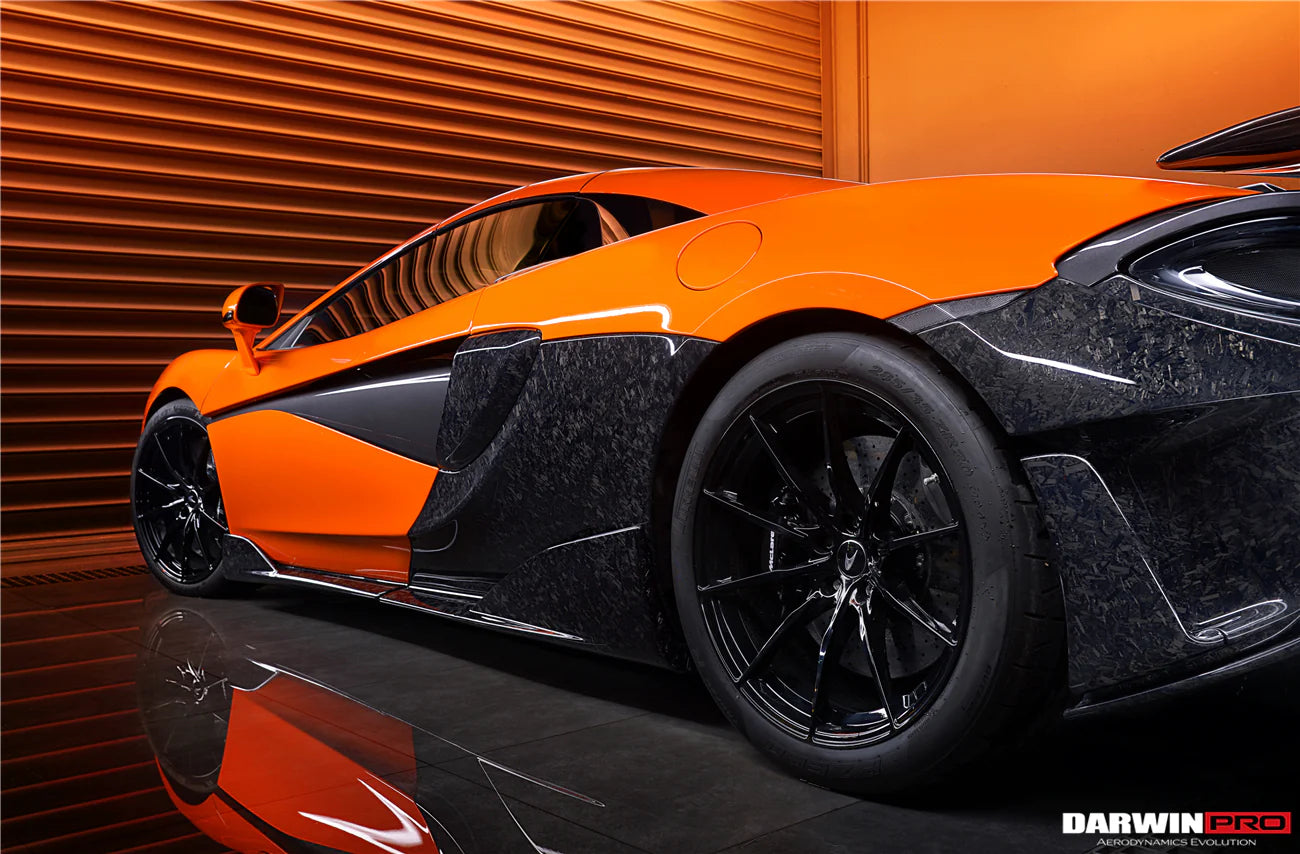 AUTHENTIC DARWINPRO CARBON REAR BUMPER CANARDS for MCLAREN 600LT 2018 - 2021
Set includes:

Rear Bumper Canards
Material: Carbon

NOTE: Professional installation is required