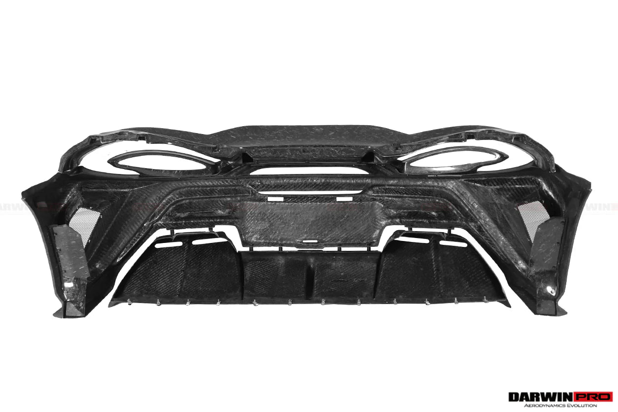 AUTHENTIC DARWINPRO CARBON REAR BUMPER BKSS for MCLAREN 600LT 2018 - 2021
Set includes:

Rear Bumper
Material: Carbon

NOTE: Professional installation is required