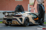 AUTHENTIC DARWINPRO CARBON REAR BUMPER BKSS for MCLAREN 600LT 2018 - 2021
Set includes:

Rear Bumper
Material: Carbon

NOTE: Professional installation is required