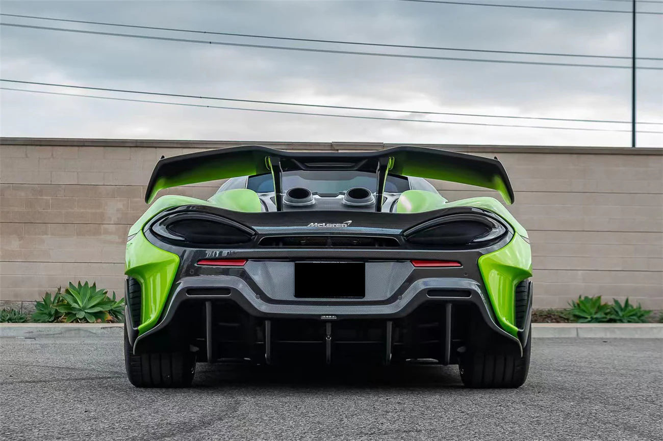 AUTHENTIC DARWINPRO CARBON REAR BUMPER for MCLAREN 600LT 2018 - 2021
Set includes:

Rear Bumper
Material: Carbon

NOTE: Professional installation is required