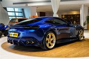AUTHENTIC DARWINPRO CARBON REAR DIFFUSER for FERRARI ROMA 2020+ Forza Performance Custom fit BKSS Style
Set includes:

Rear Diffuser
Material: Carbon (Can be made in Forged Carbon or Dry Carbon)

NOTE: Professional installation is required.