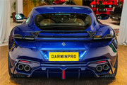 AUTHENTIC DARWINPRO CARBON REAR DIFFUSER for FERRARI ROMA 2020+ Forza Performance Custom fit BKSS Style
Set includes:

Rear Diffuser
Material: Carbon (Can be made in Forged Carbon or Dry Carbon)

NOTE: Professional installation is required.