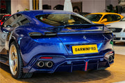 AUTHENTIC DARWINPRO CARBON REAR DIFFUSER for FERRARI ROMA 2020+ Forza Performance Custom fit BKSS Style
Set includes:

Rear Diffuser
Material: Carbon (Can be made in Forged Carbon or Dry Carbon)

NOTE: Professional installation is required.