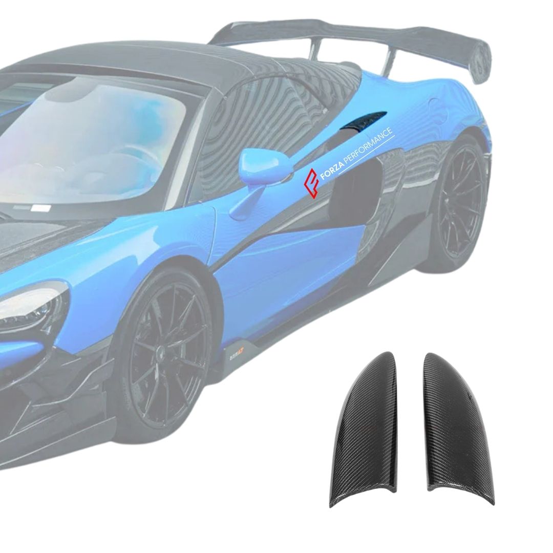 AUTHENTIC DARWINPRO CARBON REAR AIR INTAKE for MCLAREN 600LT 2018 - 2021
Set includes:

Rear Air Intake
Material: Carbon

NOTE: Professional installation is required