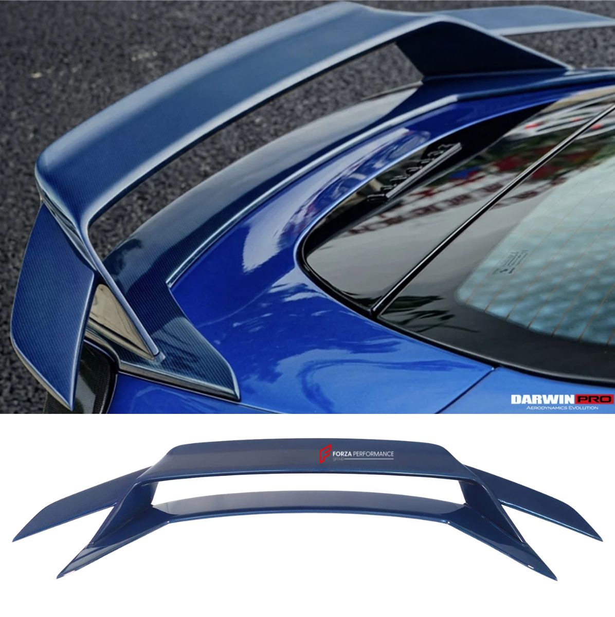 AUTHENTIC DARWINPRO CARBON REAR WING SPOILER for FERRARI ROMA 2020+ Forza Performance Custom fit BKSS Style
Set includes:

Rear Wing Spoiler
Material: Carbon (Can be made in Forged Carbon or Dry Carbon)

NOTE: Professional installation is required.