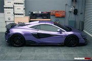 AUTHENTIC DARWINPRO CARBON SIDE SCOOPS for MCLAREN 600LT 2018 - 2021
Set includes:

Side Scoops
Material: Carbon

NOTE: Professional installation is required