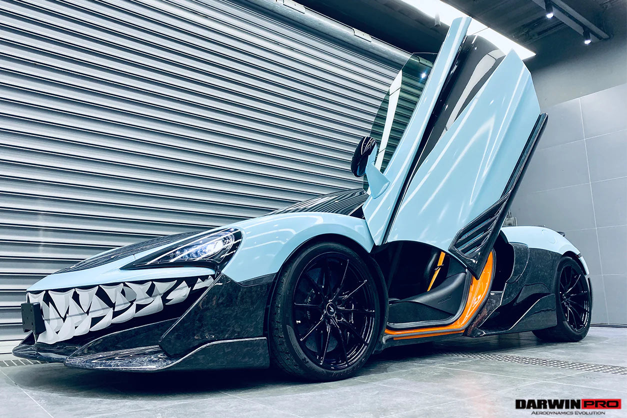 AUTHENTIC DARWINPRO CARBON SIDE SKIRTS for MCLAREN 540C 570S 600LT 2015 - 2021
Set includes:

Side Skirts
Material: Carbon (Can be made in Forged Carbon)

NOTE: Professional installation is required