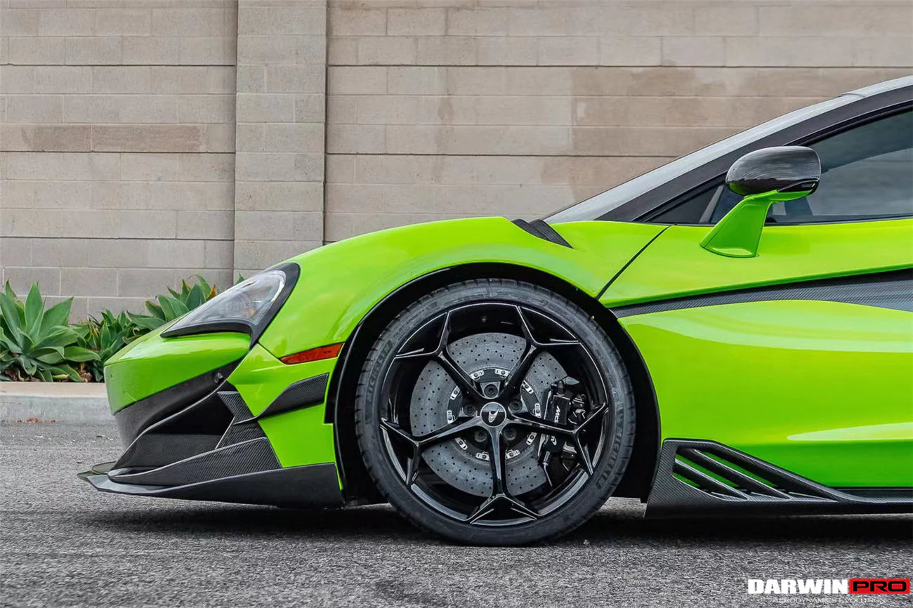 AUTHENTIC DARWINPRO CARBON SIDE SKIRTS for MCLAREN 540C 570S 600LT 2015 - 2021
Set includes:

Side Skirts
Material: Carbon (Can be made in Forged Carbon)

NOTE: Professional installation is required