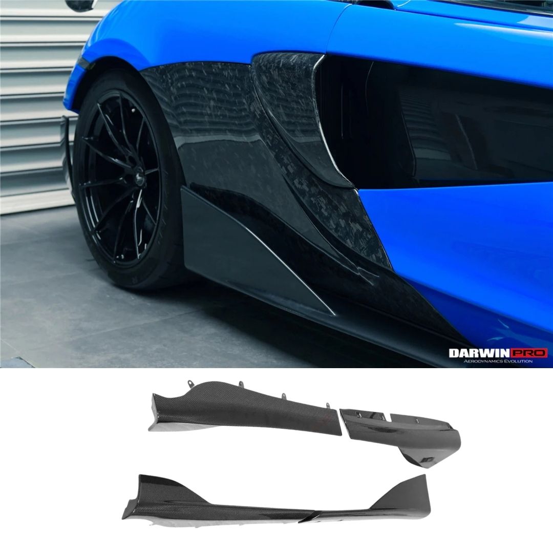 AUTHENTIC DARWINPRO CARBON SIDE SKIRTS for MCLAREN 540C 570S 600LT 2015 - 2021
Set includes:

Side Skirts
Material: Carbon

NOTE: Professional installation is required