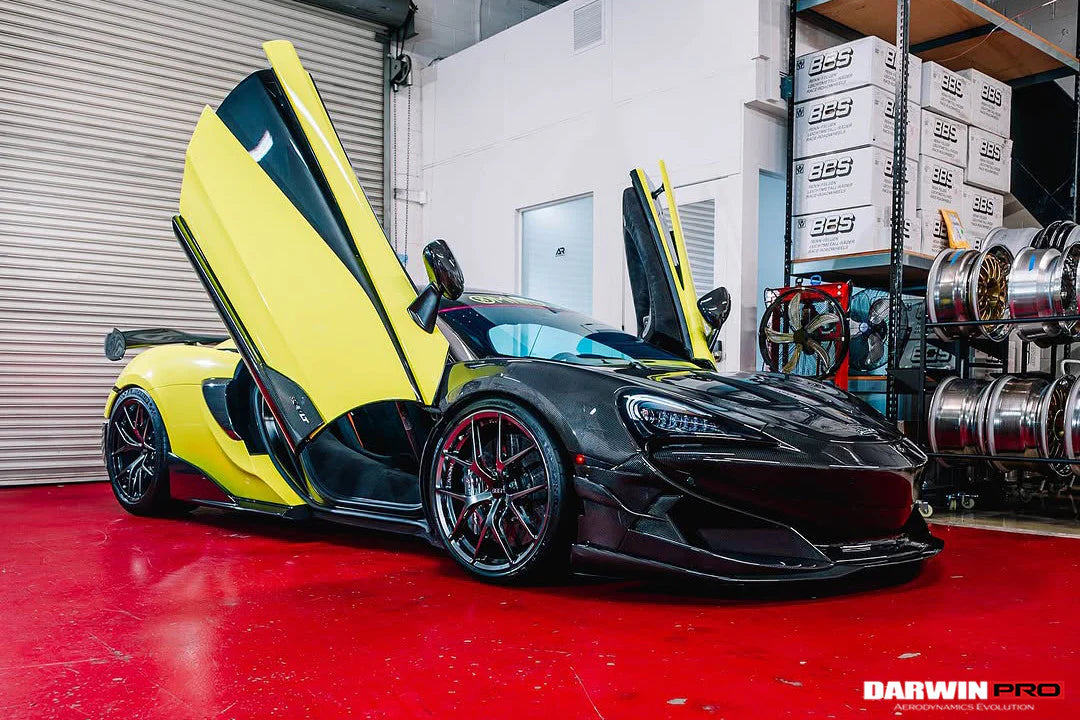 AUTHENTIC DARWINPRO CARBON SIDE SKIRTS for MCLAREN 540C 570S 600LT 2015 - 2021
Set includes:

Side Skirts
Material: Carbon

NOTE: Professional installation is required