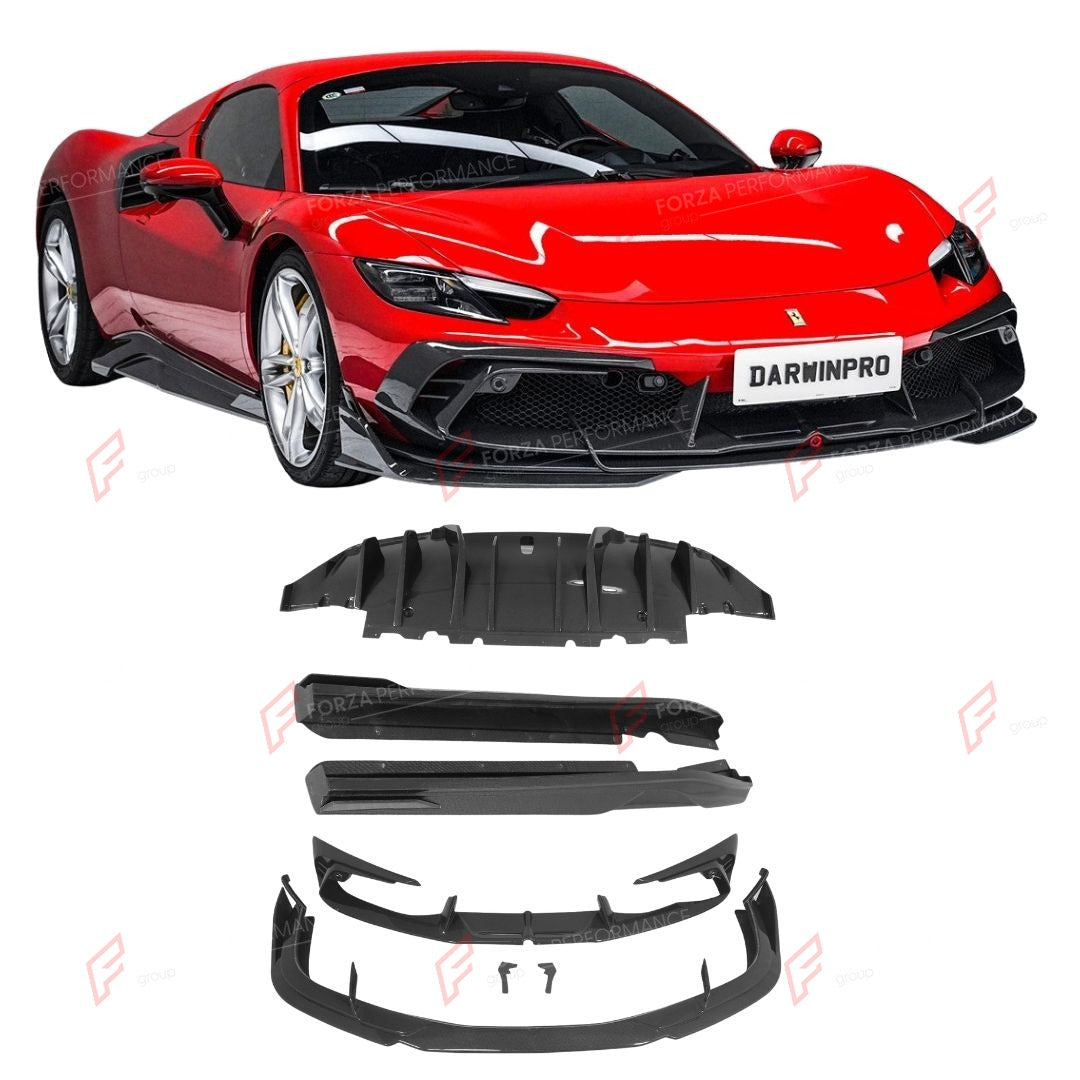 AUTHENTIC DARWINPRO DRY CARBON BODY KIT for FERRARI 296 GTB 2022+
Material: Dry Carbon

NOTE: Professional installation is required.