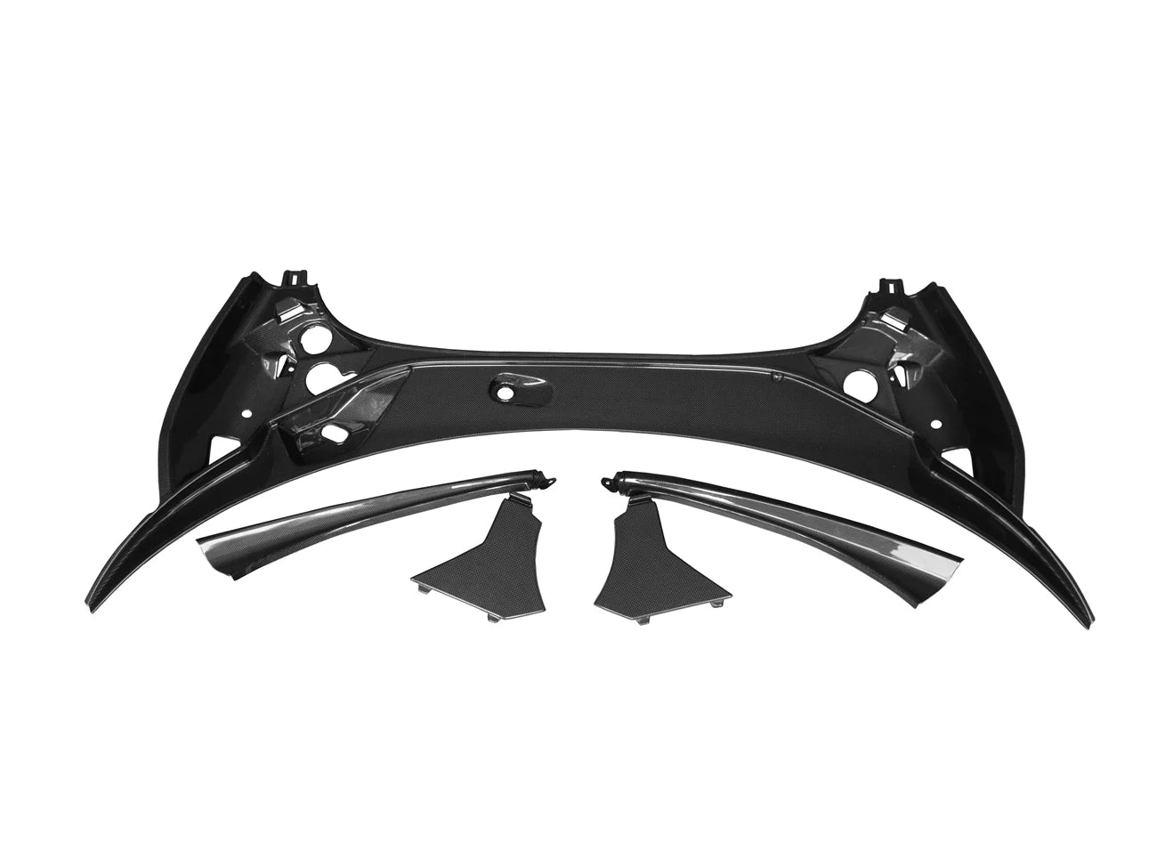 AUTHENTIC DARWINPRO DRY CARBON FRONT TRUNK OPENING SURROUND TRIM SET for MCLAREN 540C 570S 570GT 600LT 2015 - 2021
Set includes:

Front Trunk Opening Surround Trim Set (5pcs)
Material: Dry Carbon

NOTE: Professional installation is required