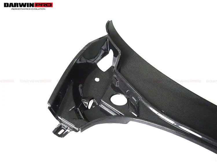 AUTHENTIC DARWINPRO DRY CARBON FRONT TRUNK OPENING SURROUND TRIM SET for MCLAREN 540C 570S 570GT 600LT 2015 - 2021
Set includes:

Front Trunk Opening Surround Trim Set (5pcs)
Material: Dry Carbon

NOTE: Professional installation is required