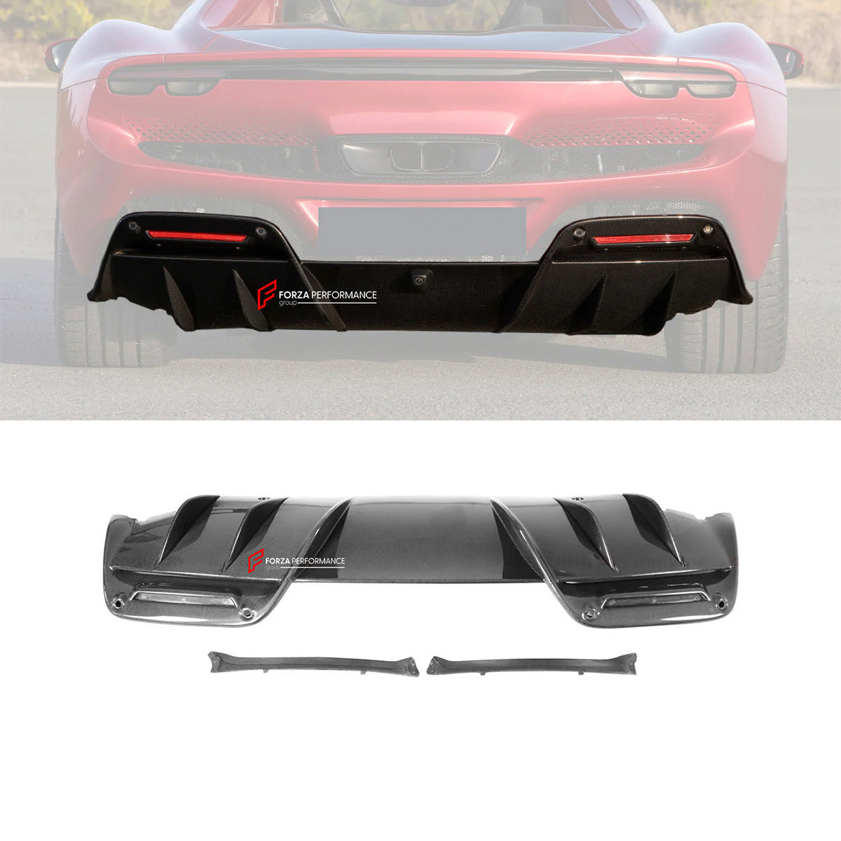 AUTHENTIC DARWINPRO DRY CARBON REAR DIFFUSER for FERRARI 296 GTB

Set includes:
Rear Diffuser
Material: Dry Carbon

NOTE: Professional installation is required.

Contact us for pricing

Payment ►
Visa
Master Card
PayPal (Pay via PayPal add 4,4%)
Cryptocurrency
Shipment ►
By express DHL/UPS/TNT/FedEx
To the local international airport
Special line by air
Special line by the sea
To Europe and the UK by train
When purchase please tell us which one you want