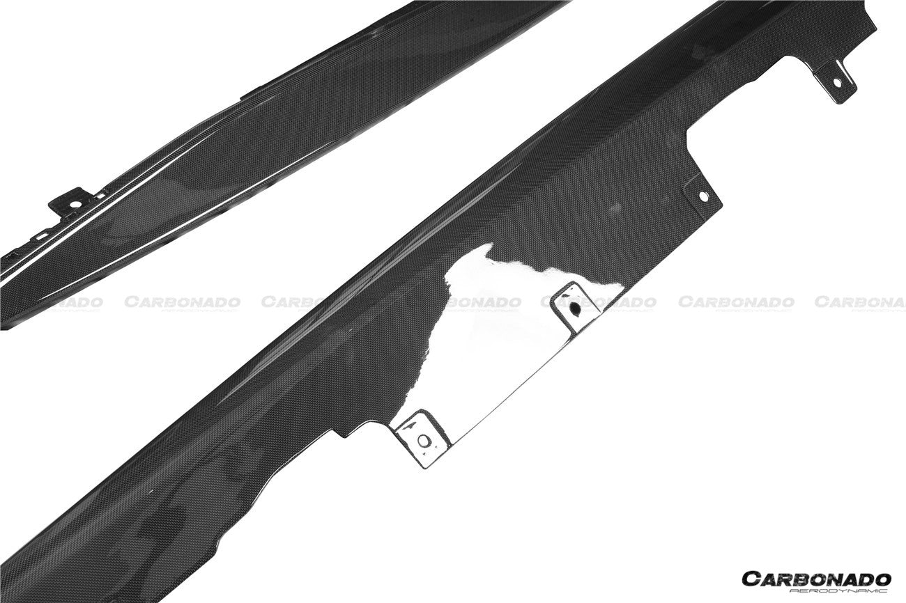 AUTHENTIC DARWINPRO DRY CARBON SIDE SKIRTS for FERRARI ROMA 2020+ Forza Performance Custom fit OEM Style
Set includes:

Side Skirts
Material: Dry Carbon (Can be made in Forged Carbon)

NOTE: Professional installation is required.