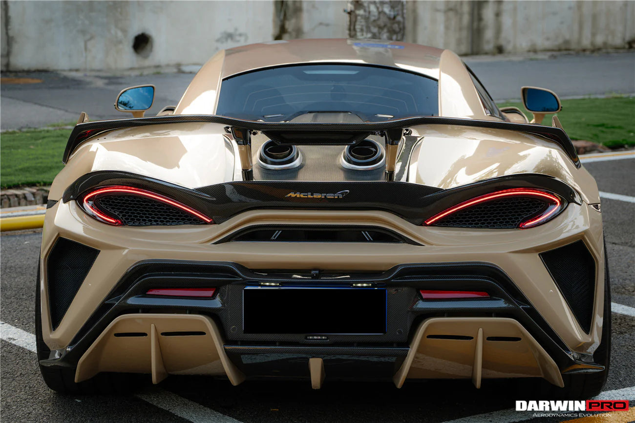 AUTHENTIC DARWINPRO DRY CARBON TRUNK SPOILER for MCLAREN 600LT 2018 - 2021
Set includes:

Trunk Spoiler
Material: Dry Carbon

NOTE: Professional installation is required