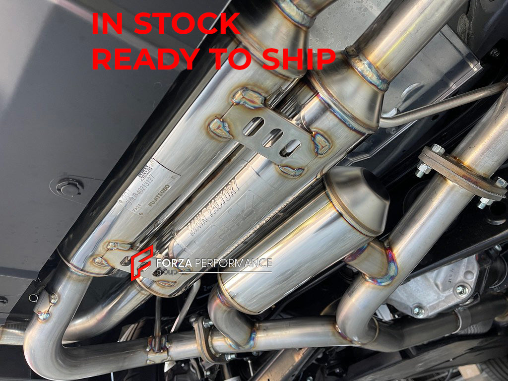AUTHENTIC FUJITSUBO A-R EXHAUST CATBACK for TOYOTA GR86 SUBARU BRZ II ZN8 ZND 2.4T 2021+

Set includes:

Resonated Mid Pipe

Mufflers
Exhaust Tips

Material: Stainless Steel

Note: Item is in stock and ready to ship immediately. Professional installation is required.

Approximate Shipment Cost: ~$350 