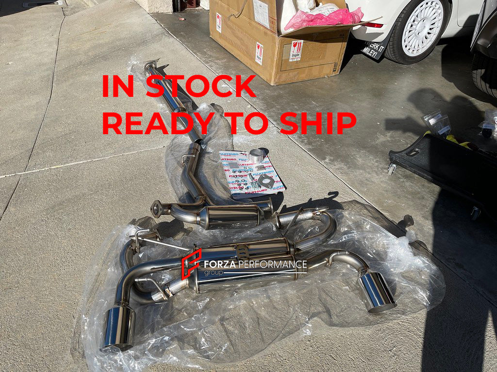 AUTHENTIC FUJITSUBO A-R EXHAUST CATBACK for TOYOTA GR86 SUBARU BRZ II ZN8 ZND 2.4T 2021+

Set includes:

Resonated Mid Pipe

Mufflers
Exhaust Tips

Material: Stainless Steel

Note: Item is in stock and ready to ship immediately. Professional installation is required.

Approximate Shipment Cost: ~$350 