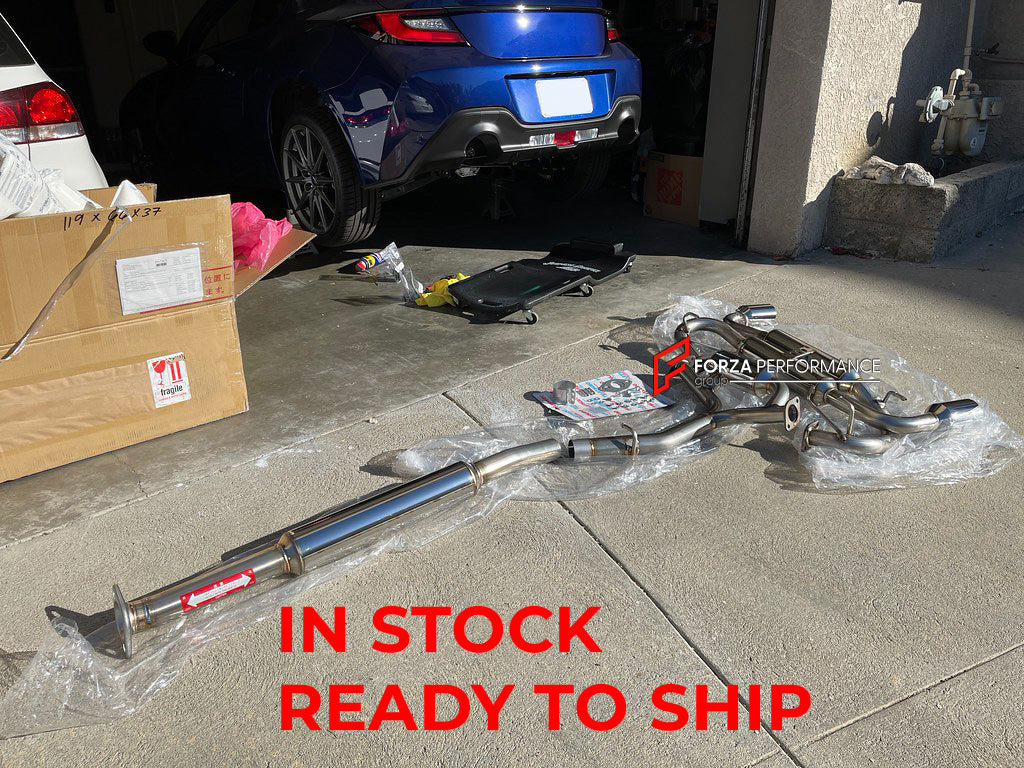 AUTHENTIC FUJITSUBO A-R EXHAUST CATBACK for TOYOTA GR86 SUBARU BRZ II ZN8 ZND 2.4T 2021+

Set includes:

Resonated Mid Pipe

Mufflers
Exhaust Tips

Material: Stainless Steel

Note: Item is in stock and ready to ship immediately. Professional installation is required.

Approximate Shipment Cost: ~$350 