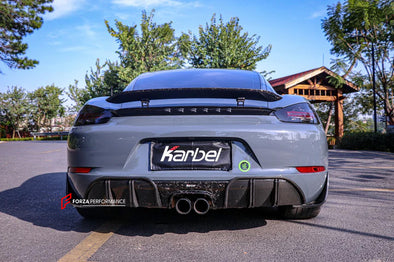 AUTHENTIC KARBEL CARBON REAR DIFFUSER for PORSCHE 718 BOXSTER CAYMAN 982 2016+

Set includes:

Rear Diffuser

Material: Carbon Fiber

Note: Professional installation is required.