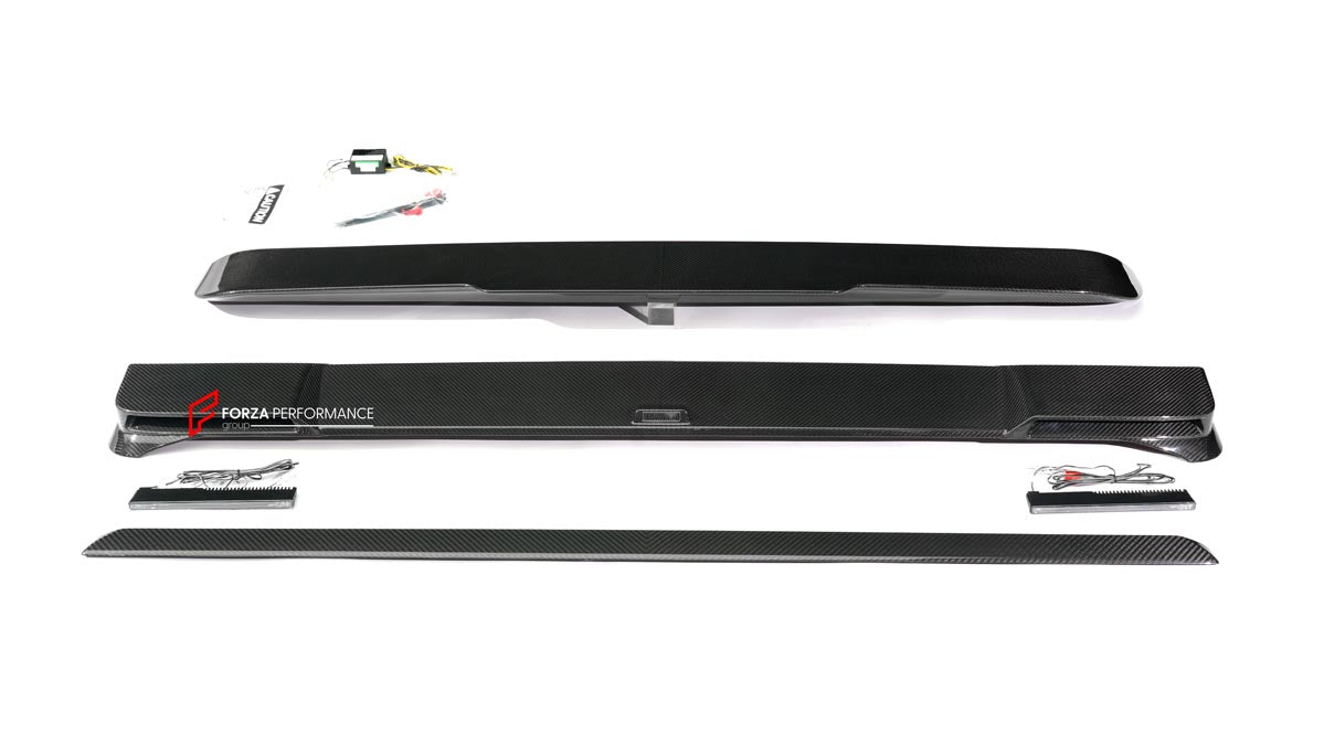 AUTHENTIC ROWEN CARBON BODY KIT for MERCEDES BENZ G CLASS AMG G63 W465 2024+

Set includes:

Front Lip

Front Bumper Air Vents Cover
Front Bumper Trims
Headlights Cover
Grille Cover
Turning Lights Cover
Hood Scoop
Roof Light
Roof Strip Trims
Door Window Frame
Side Mirrors Cover
Side Molding Trims
Door Panels
Fender Flares
Rear Spoiler
Rear Bumper Trims
Taillights Trims
Rear Diffuser

Material: Carbon Fiber