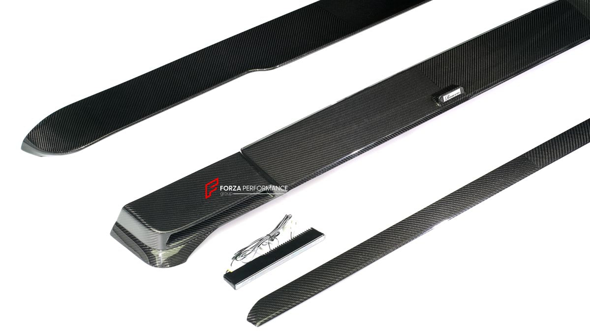 AUTHENTIC ROWEN CARBON BODY KIT for MERCEDES BENZ G CLASS AMG G63 W465 2024+

Set includes:

Front Lip

Front Bumper Air Vents Cover
Front Bumper Trims
Headlights Cover
Grille Cover
Turning Lights Cover
Hood Scoop
Roof Light
Roof Strip Trims
Door Window Frame
Side Mirrors Cover
Side Molding Trims
Door Panels
Fender Flares
Rear Spoiler
Rear Bumper Trims
Taillights Trims
Rear Diffuser

Material: Carbon Fiber