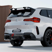 AUTHENTIC SOOQOO CARBON BODY KIT for BMW X3 G45 2025+
Set includes:

Front Lip
Side Skirts
Rear Roof Spoiler
Trunk Lip Spoiler
Rear Window Fins
Rear Bumper Trims
Rear Diffuser
Material: Prepreg Carbon

NOTE: Professional installation is required