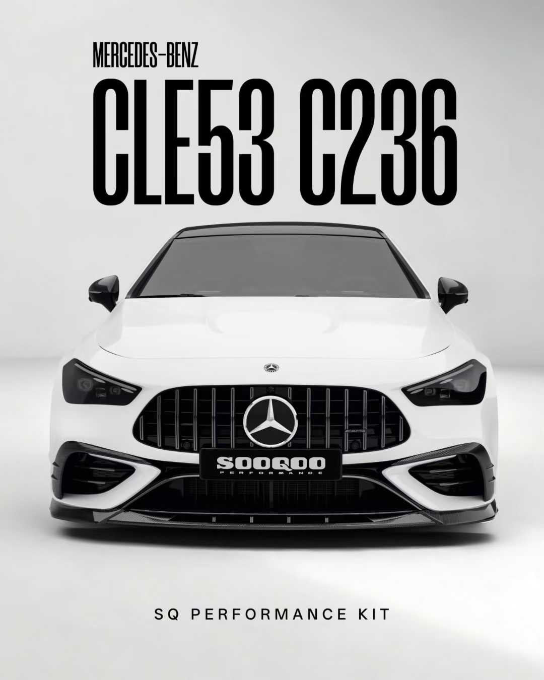AUTHENTIC SOOQOO CARBON BODY KIT for MERCEDES-BENZ CLE53 AMG COUPE 2025+

Set includes:

Front Lip
Front Bumper Trims
Front Fender Trims
Side Mirror Covers&nbsp;
Side Skirts
Roof Spoiler
Rear Spoiler
Rear Bumper Trims
Rear Diffuser

Material: Carbon Fiber

NOTE: Professional installation is required

Why “Contact Us for Pricing”?

We don’t display fixed prices because our goal is to offer you the most competitive deal possible. Product costs often decrease over time, and by requesting a quote, you’ll receiv