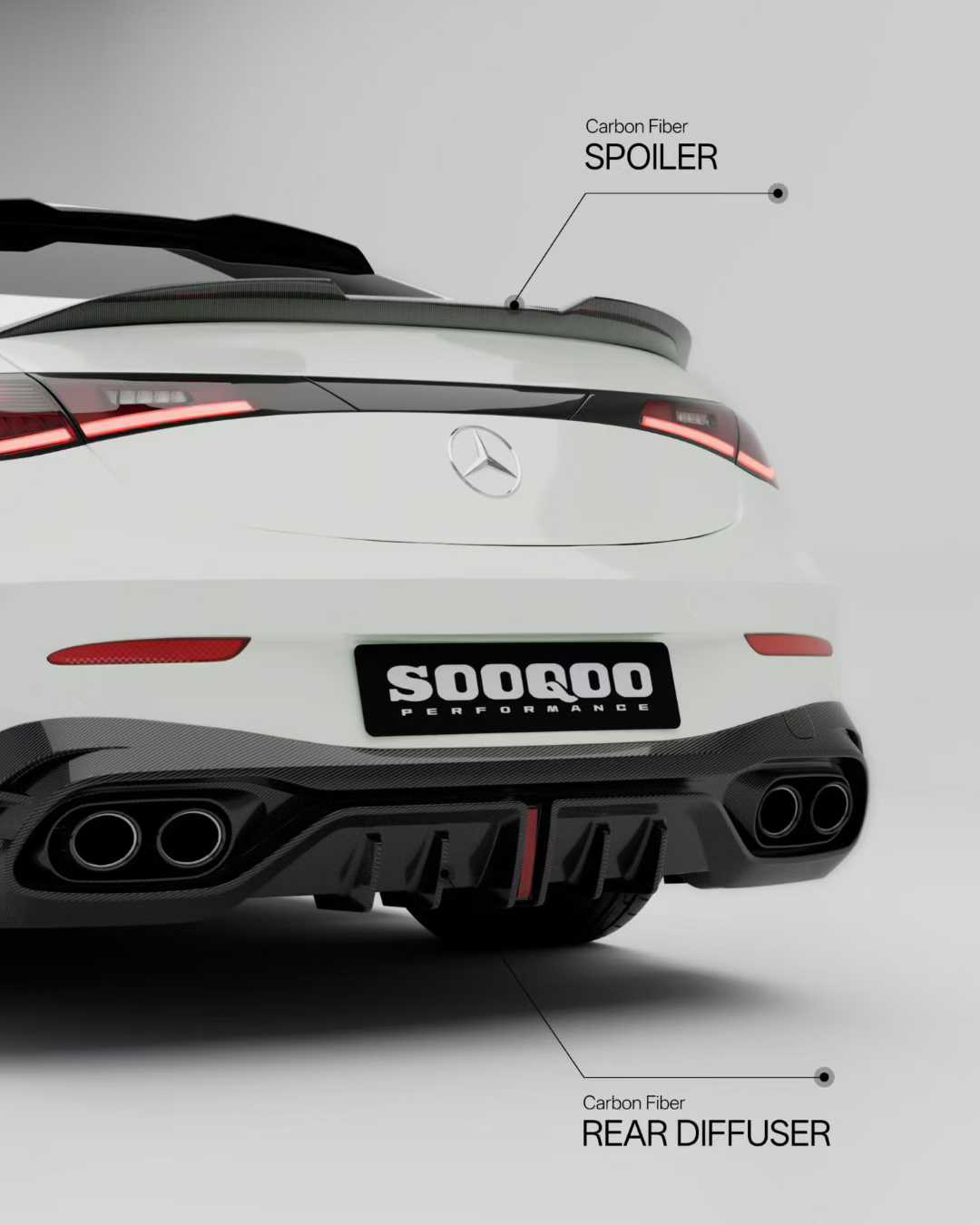 AUTHENTIC SOOQOO CARBON BODY KIT for MERCEDES-BENZ CLE53 AMG COUPE 2025+

Set includes:

Front Lip
Front Bumper Trims
Front Fender Trims
Side Mirror Covers&nbsp;
Side Skirts
Roof Spoiler
Rear Spoiler
Rear Bumper Trims
Rear Diffuser

Material: Carbon Fiber

NOTE: Professional installation is required

Why “Contact Us for Pricing”?

We don’t display fixed prices because our goal is to offer you the most competitive deal possible. Product costs often decrease over time, and by requesting a quote, you’ll receiv