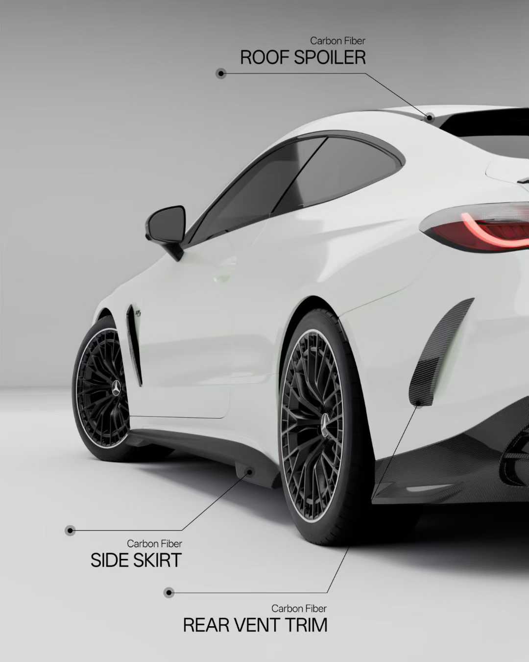 AUTHENTIC SOOQOO CARBON BODY KIT for MERCEDES-BENZ CLE53 AMG COUPE 2025+

Set includes:

Front Lip
Front Bumper Trims
Front Fender Trims
Side Mirror Covers&nbsp;
Side Skirts
Roof Spoiler
Rear Spoiler
Rear Bumper Trims
Rear Diffuser

Material: Carbon Fiber

NOTE: Professional installation is required

Why “Contact Us for Pricing”?

We don’t display fixed prices because our goal is to offer you the most competitive deal possible. Product costs often decrease over time, and by requesting a quote, you’ll receiv