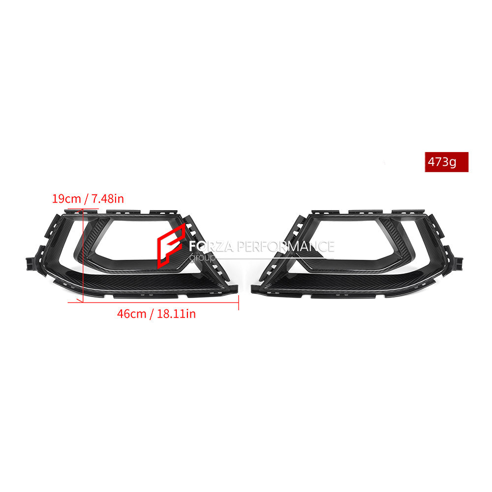 AUTHENTIC SOOQOO CARBON FRONT BUMPER AIR VENT TRIMS for BMW M3 G80 G81 2020+ M4 G82 G83 2021+

Set includes:

Front Bumper Air Vent Trims

Material: Carbon

Note: Professional installation is required.
