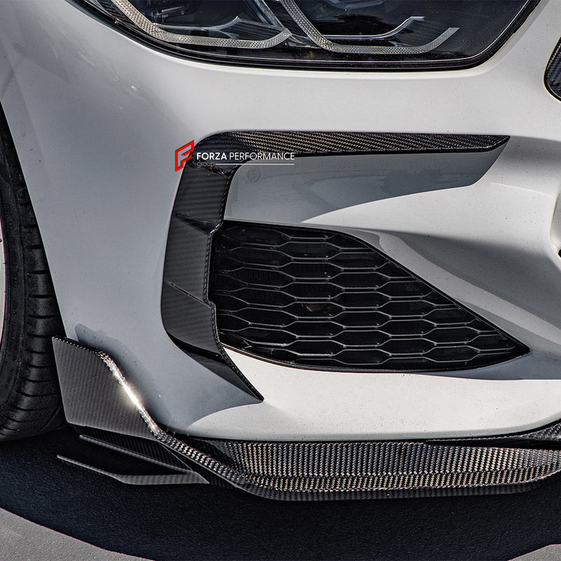 AUTHENTIC SOOQOO CARBON FRONT BUMPER CANARDS for BMW 8 SERIES G14 G15 G16 2018+