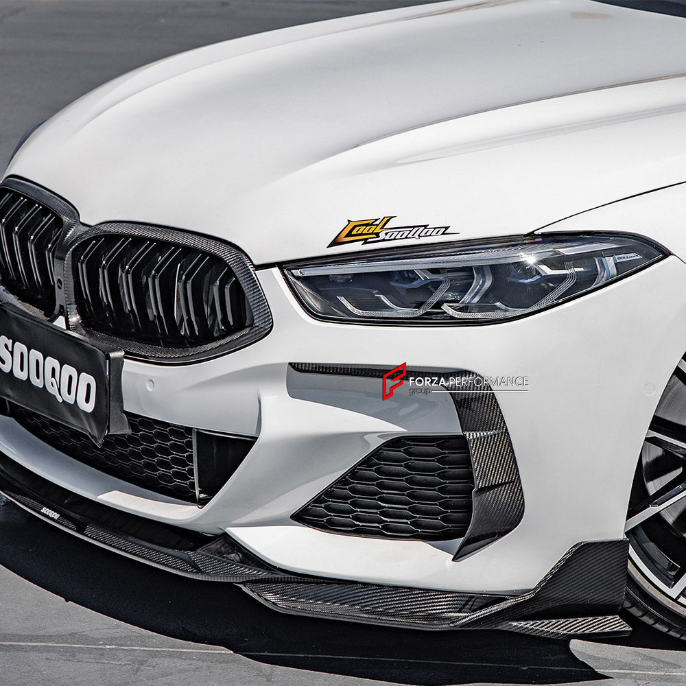 AUTHENTIC SOOQOO CARBON FRONT BUMPER CANARDS for BMW 8 SERIES G14 G15 G16 2018+

Set includes:


Front Bumper Canards

Material: Carbon

Note: Professional installation is required.