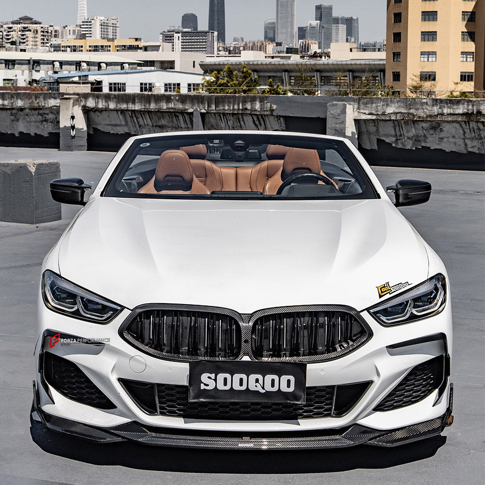 AUTHENTIC SOOQOO CARBON FRONT BUMPER CANARDS for BMW 8 SERIES G14 G15 G16 2018+

Set includes:


Front Bumper Canards

Material: Carbon

Note: Professional installation is required.