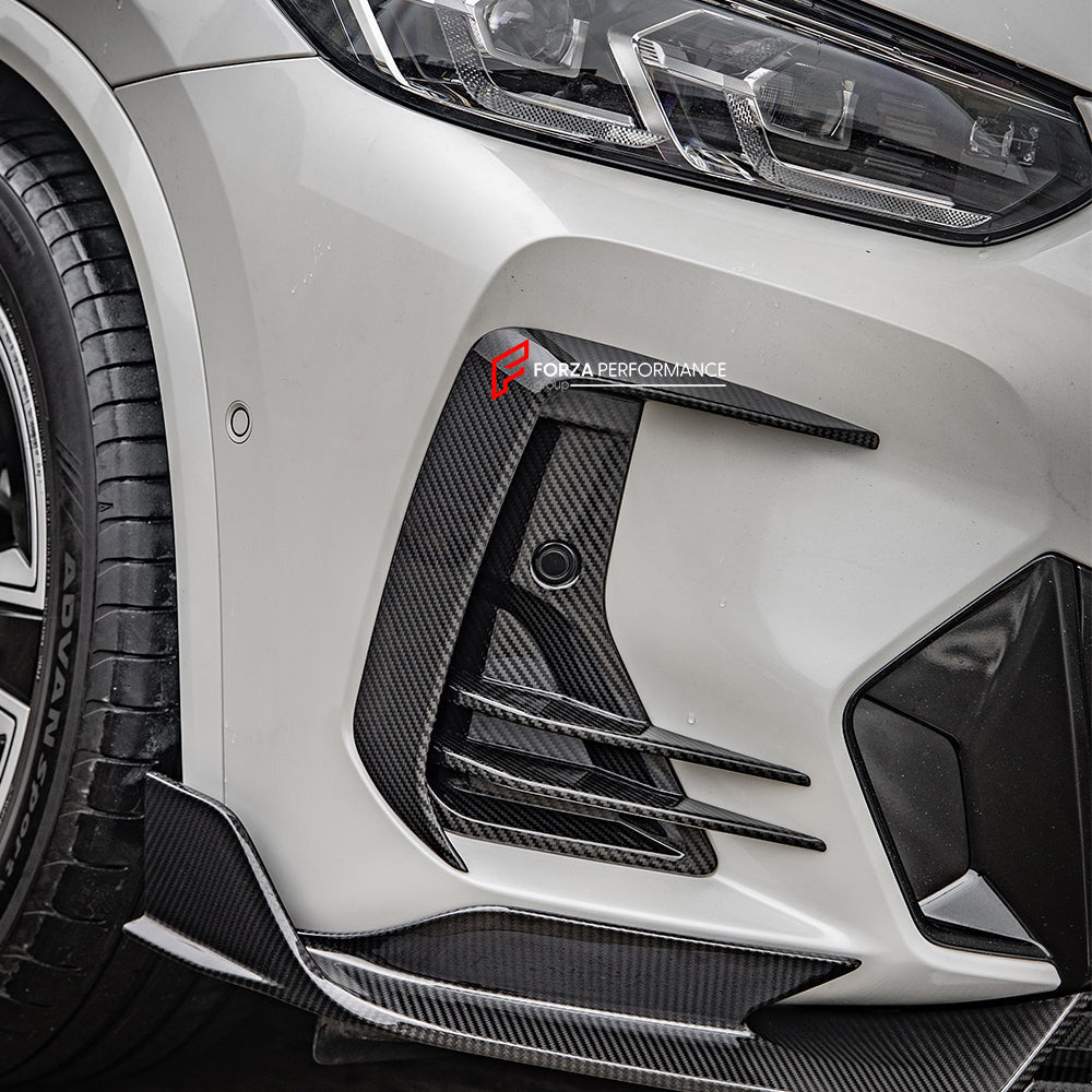 AUTHENTIC SOOQOO CARBON FRONT BUMPER VENT TRIMS for BMW X3 G01 LCI 2022-2024 X4 G02 LCI 2022+ iX3 G08 LCI 2022+

Set includes:

Front Bumper Vent Trims

Material: Carbon

Note: Professional installation is required