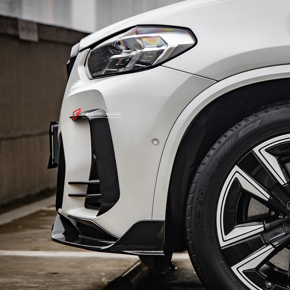 AUTHENTIC SOOQOO CARBON FRONT BUMPER VENT TRIMS for BMW X3 G01 LCI 2022-2024 X4 G02 LCI 2022+ iX3 G08 LCI 2022+

Set includes:

Front Bumper Vent Trims

Material: Carbon

Note: Professional installation is required
