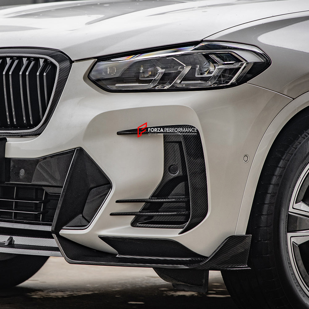 AUTHENTIC SOOQOO CARBON FRONT BUMPER VENT TRIMS for BMW X3 G01 LCI 2022-2024 X4 G02 LCI 2022+ iX3 G08 LCI 2022+

Set includes:

Front Bumper Vent Trims

Material: Carbon

Note: Professional installation is required