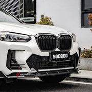 AUTHENTIC SOOQOO CARBON FRONT LIP for BMW X3 G01 LCI 2022-2023 BMW X4 G02 LCI 2022+

Set includes:

Front Lip

Material: Prepreg Carbon

Note: Professional installation is required
