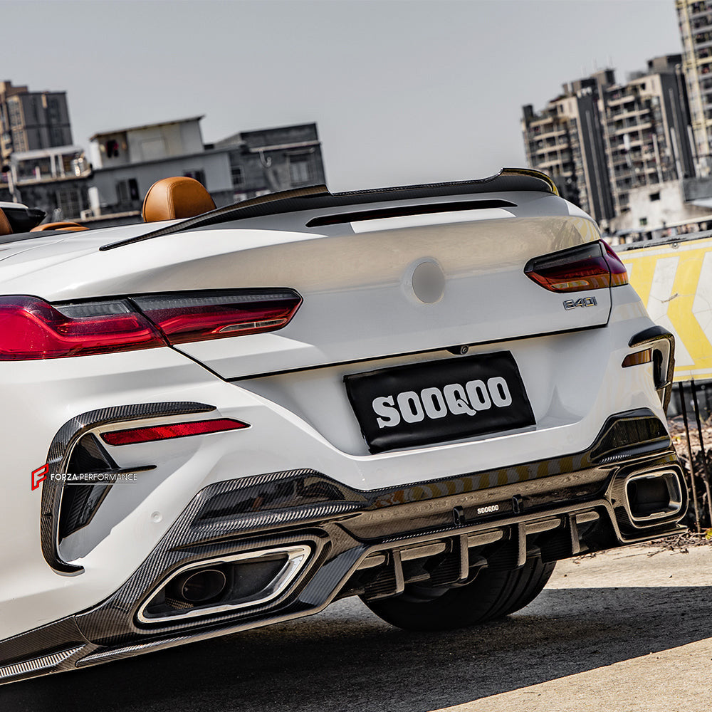 AUTHENTIC SOOQOO CARBON SIDE SKIRTS for BMW M8 F93 2019+ BMW 8 SERIES G16 2018+