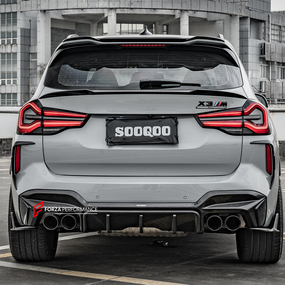 AUTHENTIC SOOQOO CARBON REAR DIFFUSER for BMW X3M F97 LCI 2022+

Set includes:

Rear Diffuser

Material: Carbon

Note: Professional installation is required