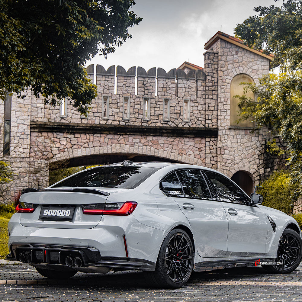 AUTHENTIC SOOQOO CARBON SIDE SKIRTS for BMW M3 G80 G81 2020+

Set includes:

Side Skirts

Material: Carbon

Note: Professional installation is required.