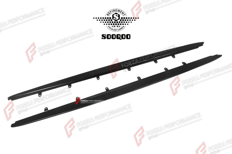 AUTHENTIC SOOQOO CARBON SIDE SKIRTS for BMW M5 F90 2017 - 2023
