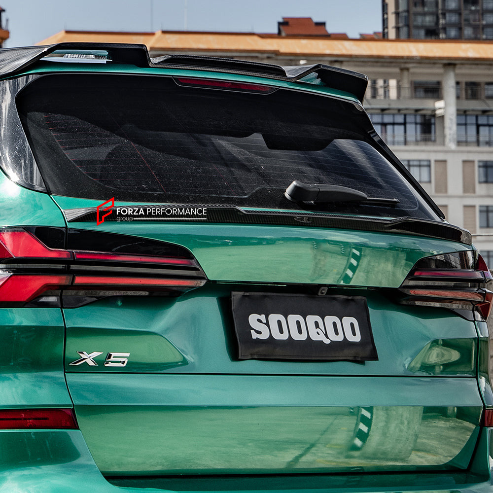 AUTHENTIC SOOQOO CARBON ROOF SPOILER for BMW X5 G05 2019+

Set includes:

Trunk Spoiler

Material: Carbon

Note: Professional installation is required