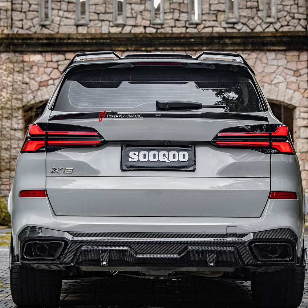 AUTHENTIC SOOQOO CARBON ROOF SPOILER for BMW X5 G05 2019+

Set includes:

Trunk Spoiler

Material: Carbon

Note: Professional installation is required