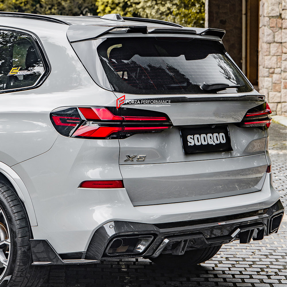 AUTHENTIC SOOQOO CARBON ROOF SPOILER for BMW X5 G05 2019+

Set includes:

Trunk Spoiler

Material: Carbon

Note: Professional installation is required