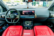 AUTHENTIC SOOQOO DRY CARBON 3 PIECE INTERIOR TRIM SET for BMW X3 G45 2024+
Set includes:

Dashboard Trim Cover
Center Console Panel
Gear Selector Surround
Material: Dry Carbon

NOTE: Professional installation is required.