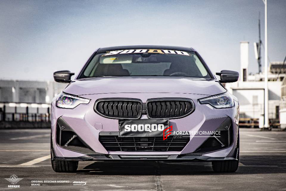 AUTHENTIC SOOQOO DRY CARBON BODY KIT for BMW 2 SERIES G42 2021 - 2024
Set includes:
Front Lip
Front Grille
Front Vent Covers
Mirrors Covers
Side Fender Flare Trims
Rear Roof Spoiler
Rear Spoiler
Rear Diffuser 
Rear Canards For Diffuser
Material: Dry Carbon Fiber
Note: Professional installation is required.
Contact us for pricing.
Payment ►
Visa
Mastercard
PayPal with a credit card (add 4.4% at checkout)
Payoneer
Cryptocurrency
Shipment ►
By express DHL/UPS/TNT/FedEx
To the local internationa